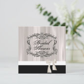 elegant Zilver Victoriaans Vrijgezellenfeest Kaart (Staand voorkant)