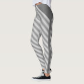 Elegant zilver wit gestreept leggings (Links)