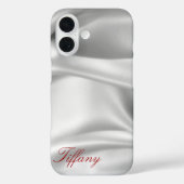 Elegant Zilver Zijde | Platinum Custom Phone Case (Achterkant)