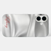 Elegant Zilver Zijde | Platinum Custom Phone Case (Achterkant (horizontaal))