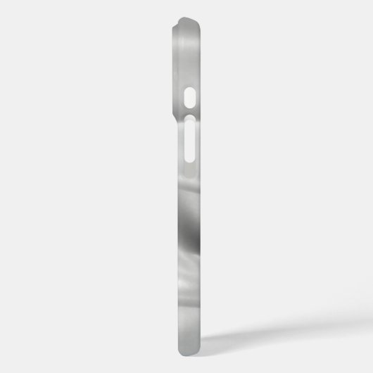 Elegant Zilver Zijde | Platinum Custom Phone Case (Achterkant / Links)