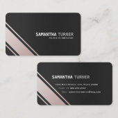 Elegant Zilver Zwart Getextureerd Professioneel Aa Visitekaartje (Voorkant / Achterkant)