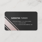 Elegant Zilver Zwart Getextureerde Professionele C Visitekaartje (Achterkant)