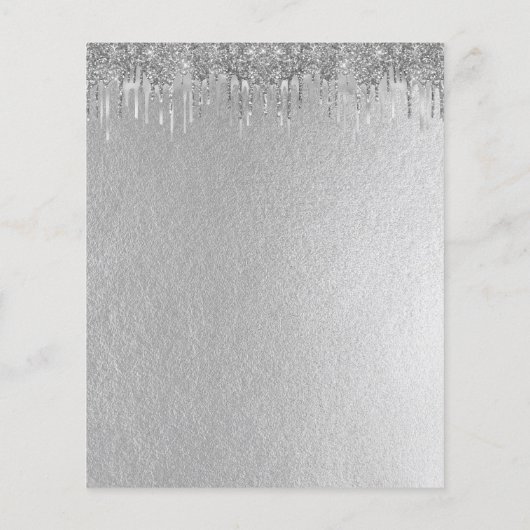 Elegant zilverblanco flyer (Achterkant)