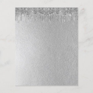 Elegant zilverblanco flyer