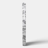 Elegant zilverbrocade Case-Mate iPhone case (Achterkant / Links)