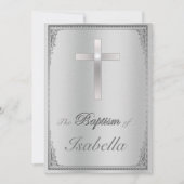 Elegant zilverdamper en zilverdwarsbalk kaart (Voorkant)