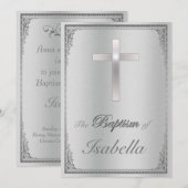 Elegant zilverdamper en zilverdwarsbalk kaart (Voorkant / Achterkant)