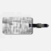 Elegant zilverdruppelglitter monogram bagage t la bagagelabel (Achterkant horizontaal)