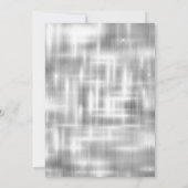 Elegant zilverdruppelglittermonogram kaart (Achterkant)