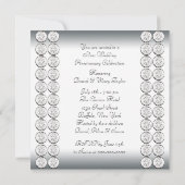 Elegant Zilveren 25e Huwelijksjubileum Kaart (Achterkant)