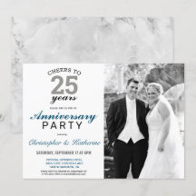 Elegant Zilveren 25e Huwelijksverjaardag