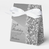 Elegant Zilveren 75e Verjaardag Bedankdoosjes (Voorkant Zijde)