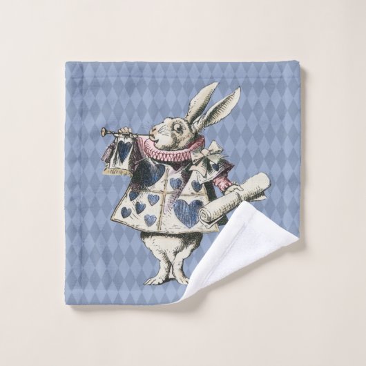 Elegant Zilveren Blauw IJs Alice in Wonderland Bad Handdoek (Wasdoekje)