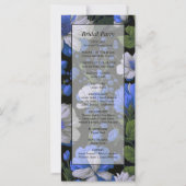 Elegant zilveren blauw wit elegante retro bloemen (Achterkant)