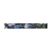 Elegant zilveren blauw wit elegante retro bloemen uitnodigingen wikkel (Vlak)