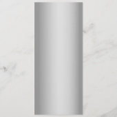 Elegant Zilveren Blauwe Trouw  Menu (Achterkant)