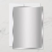 Elegant zilveren bloei afstudeerfeest kaart (Achterkant)