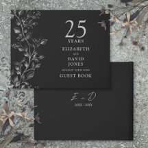 Elegant Zilveren Bloem 25e Huwelijksverjaardag