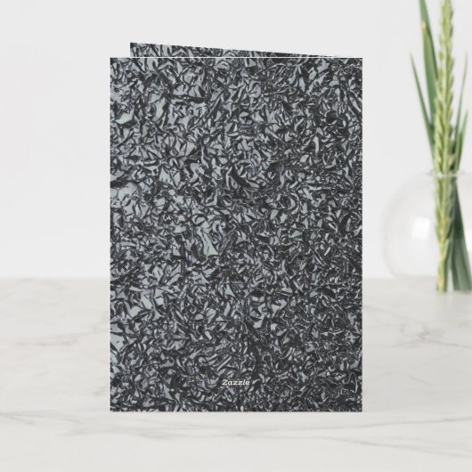 Elegant Zilveren Bloemen Man 25e Jubileum Kaart (Achterkant)