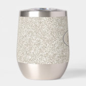 Elegant zilveren bronzen glitter monogram (Voorkant)