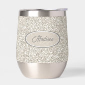 Elegant zilveren bronzen glitter monogram (Links)