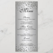 Elegant zilveren bruiloft Menu (Voorkant)
