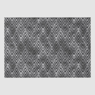 Elegant Zilveren Chevron Diamant Art Deco Patroon Tissuepapier