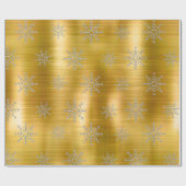 Elegant zilveren feestdagen met kerstsneeuwvlokken cadeaupapier (Vlak)