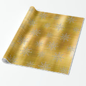 Elegant zilveren feestdagen met kerstsneeuwvlokken cadeaupapier (Uitgerold)