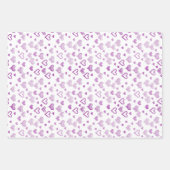 Elegant zilveren geel  hartenpatroon inpakpapier vel (Voorkant 3)