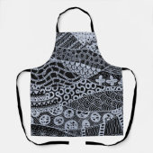 Elegant zilveren geometrisch Abstract tribaal patr Schort (Voorkant)