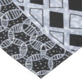 Elegant zilveren geometrisch Abstract tribaal patr Tafelkleed (Gekanteld)