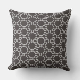 Elegant zilveren geometrisch patroon kussen