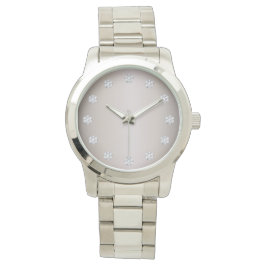 Elegant zilveren gezicht en diamanten horloge