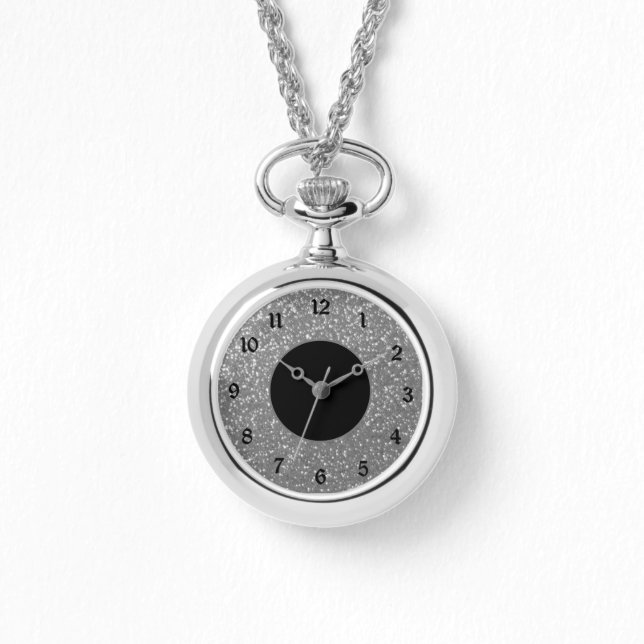 Elegant zilveren gezicht horloge (Voorkant)