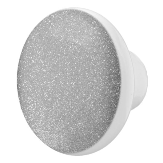 Elegant zilveren glitter Ceramic Pull-kast knopen Keramische Knop (Rechts)