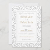 Elegant zilveren glitter luipaard patroon (Voorkant)