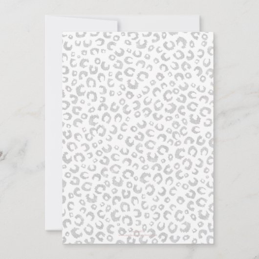 Elegant zilveren glitter luipaard patroon (Achterkant)