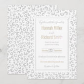 Elegant zilveren glitter luipaard patroon (Voorkant / Achterkant)