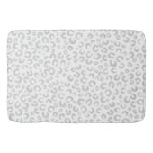 Elegant zilveren glitter luipaard patroon badmat (Voorkant)