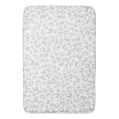 Elegant zilveren glitter luipaard patroon badmat (Voorkant Verticaal)