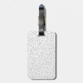 Elegant zilveren glitter luipaard patroon bagagelabel (Achterkant verticaal)