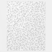 Elegant zilveren glitter luipaard patroon fleece deken (Voorkant)