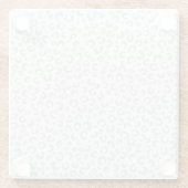Elegant zilveren glitter luipaard patroon glazen onderzetter (Achterkant)