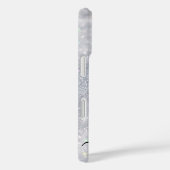 Elegant zilveren glitterscript | Aangepaste naam Case-Mate iPhone Case (Achterkant / Rechts)