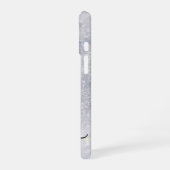 Elegant zilveren glitterscript | Aangepaste naam iPhone 16 Hoesje (Linkerkant)