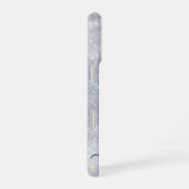 Elegant zilveren glitterscript | Aangepaste naam iPhone 16 Hoesje (Rechterkant)