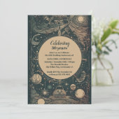 Elegant zilveren groene tarot bruiloft Jubileum Kaart (Staand voorkant)