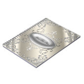 Elegant zilveren ivoor beige Notitieboek (Linkerzijde)